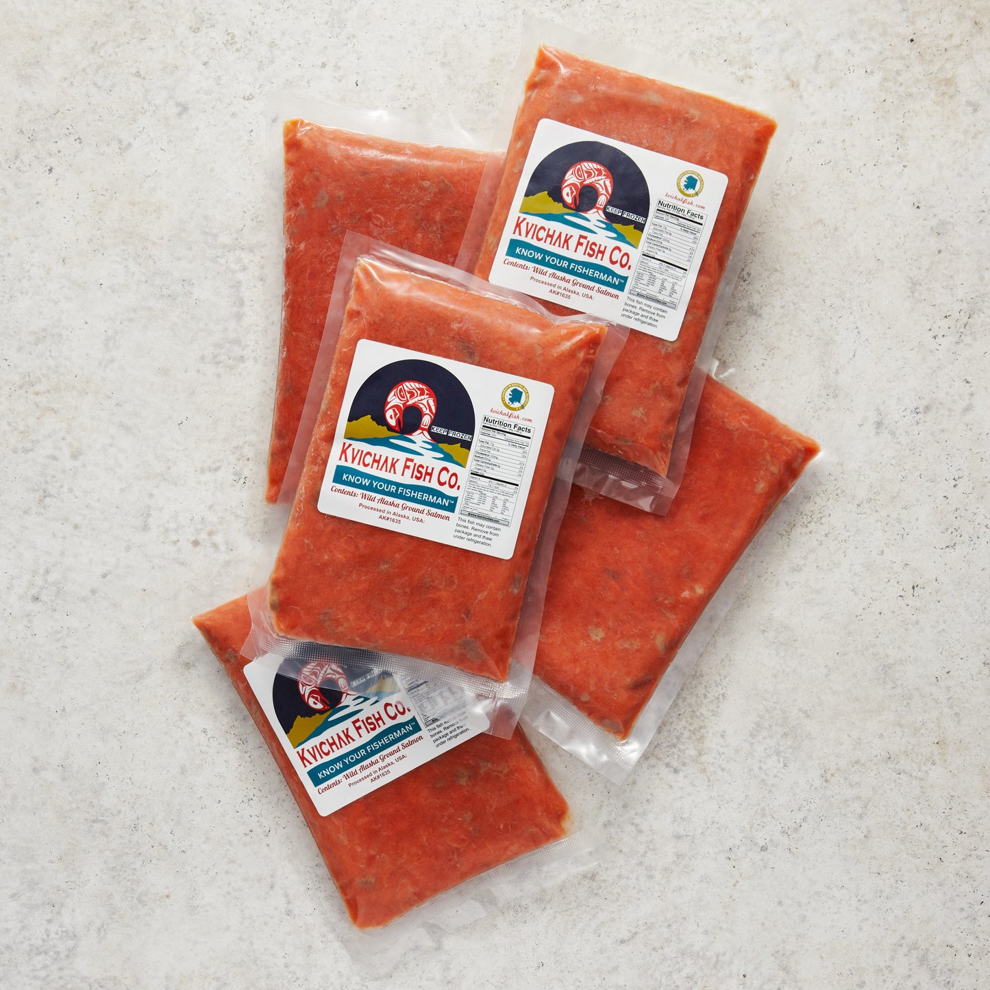 Ground Sockeye Salmon (5 packages, 1 lb. each)