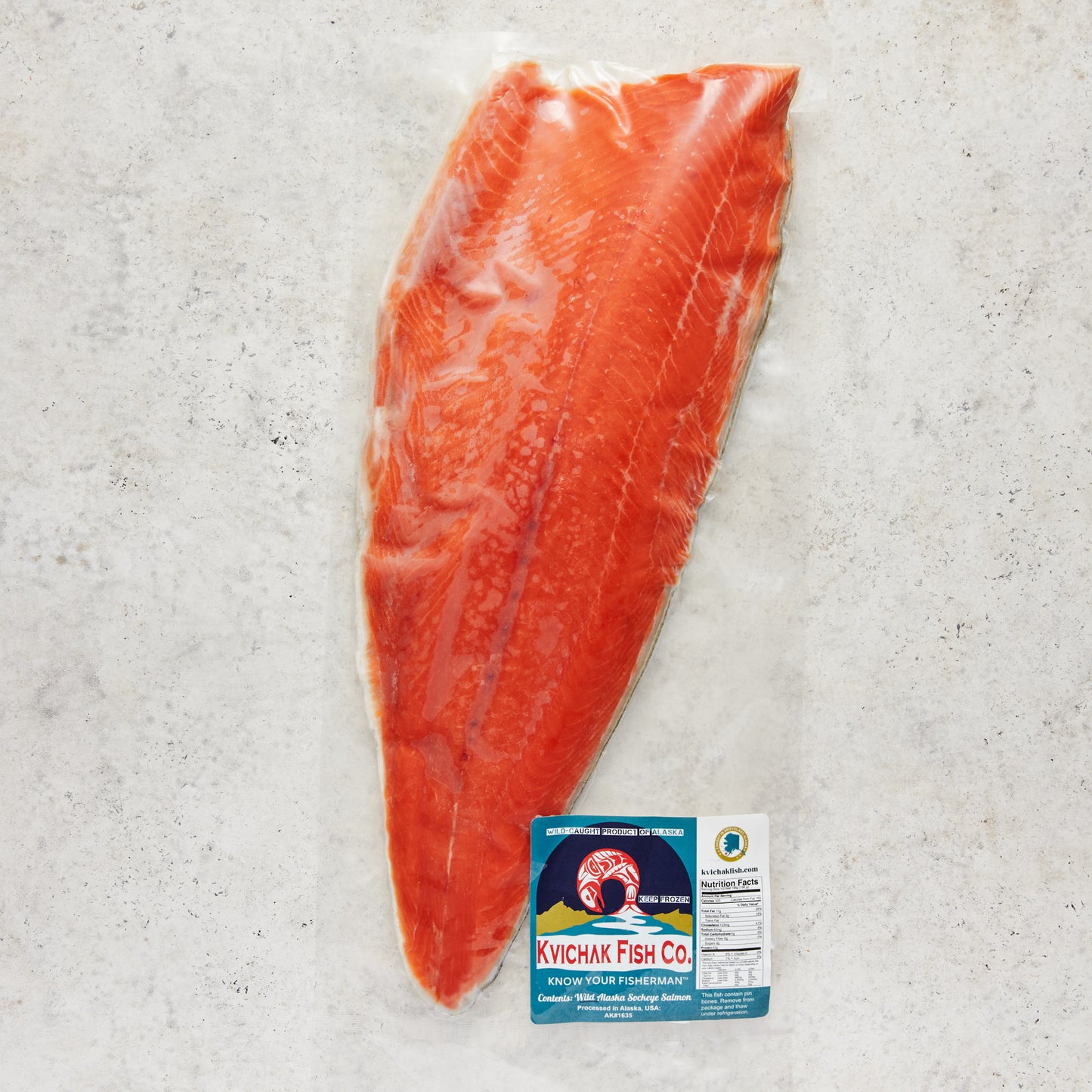 Fillet av. weight 1.5 lb.